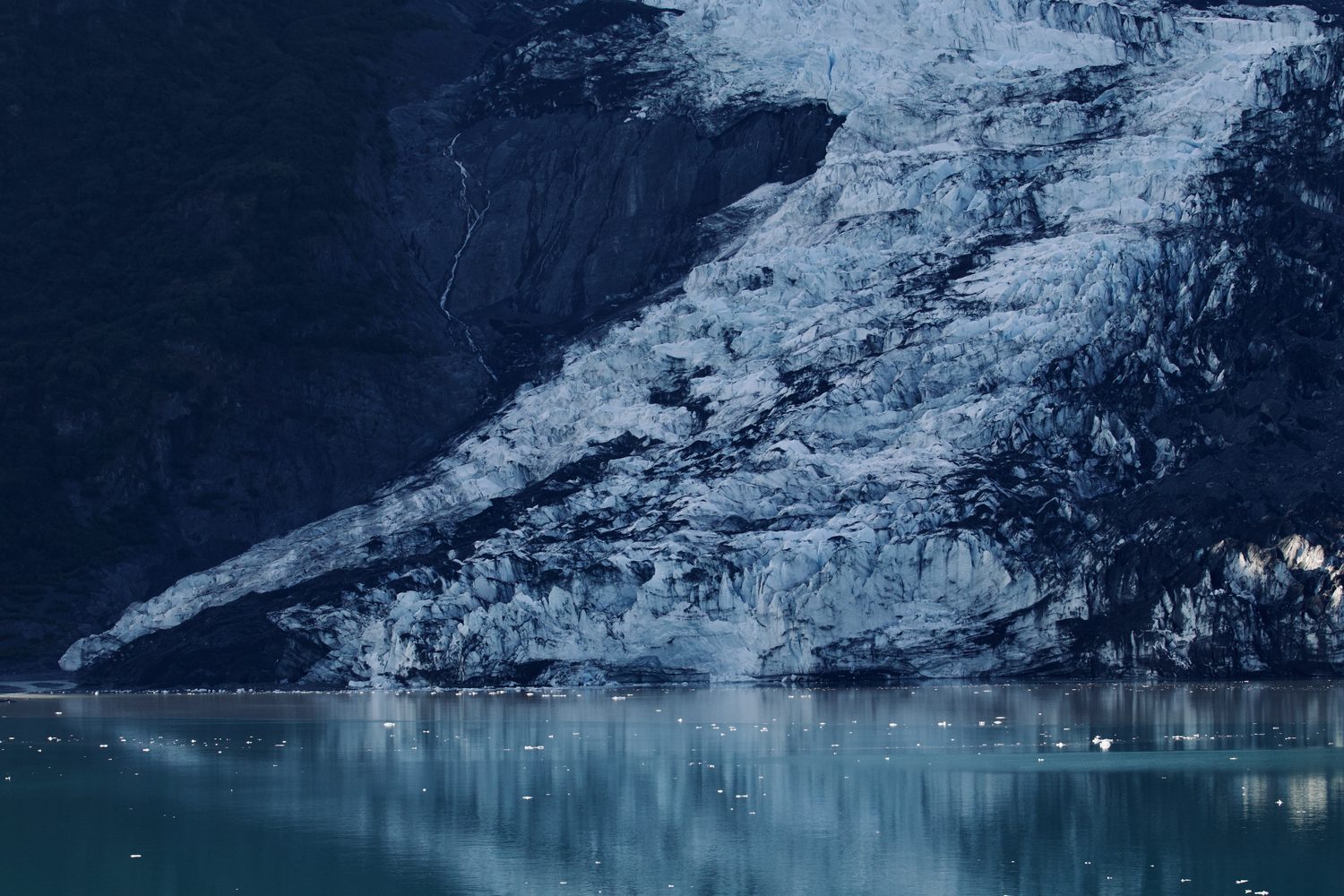 Glacier meeting the sea