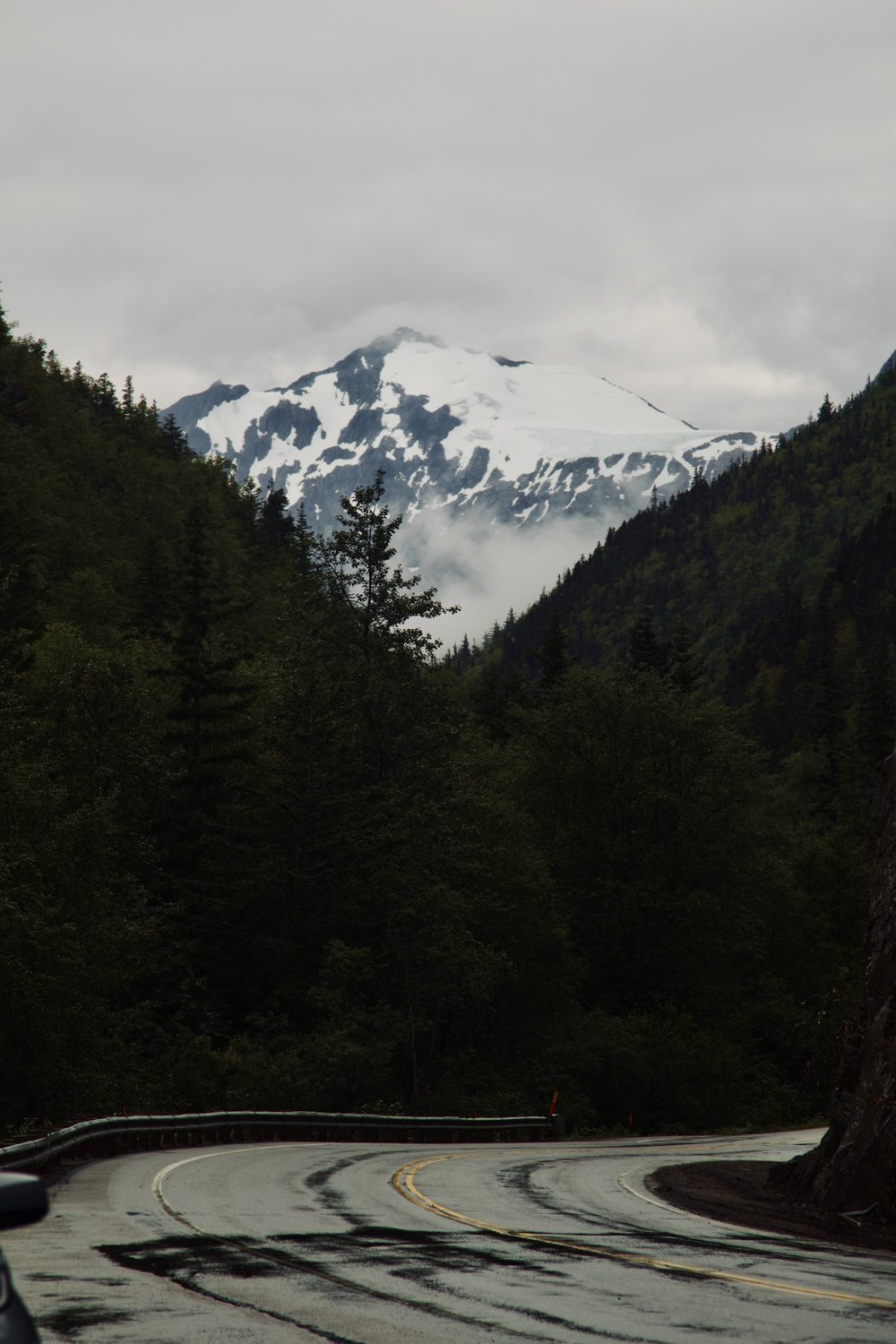 The road out, under cloud
