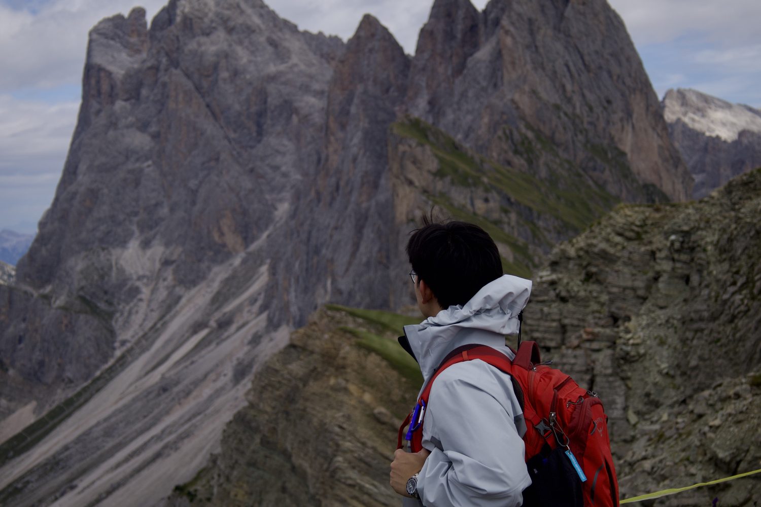 Standing there a while