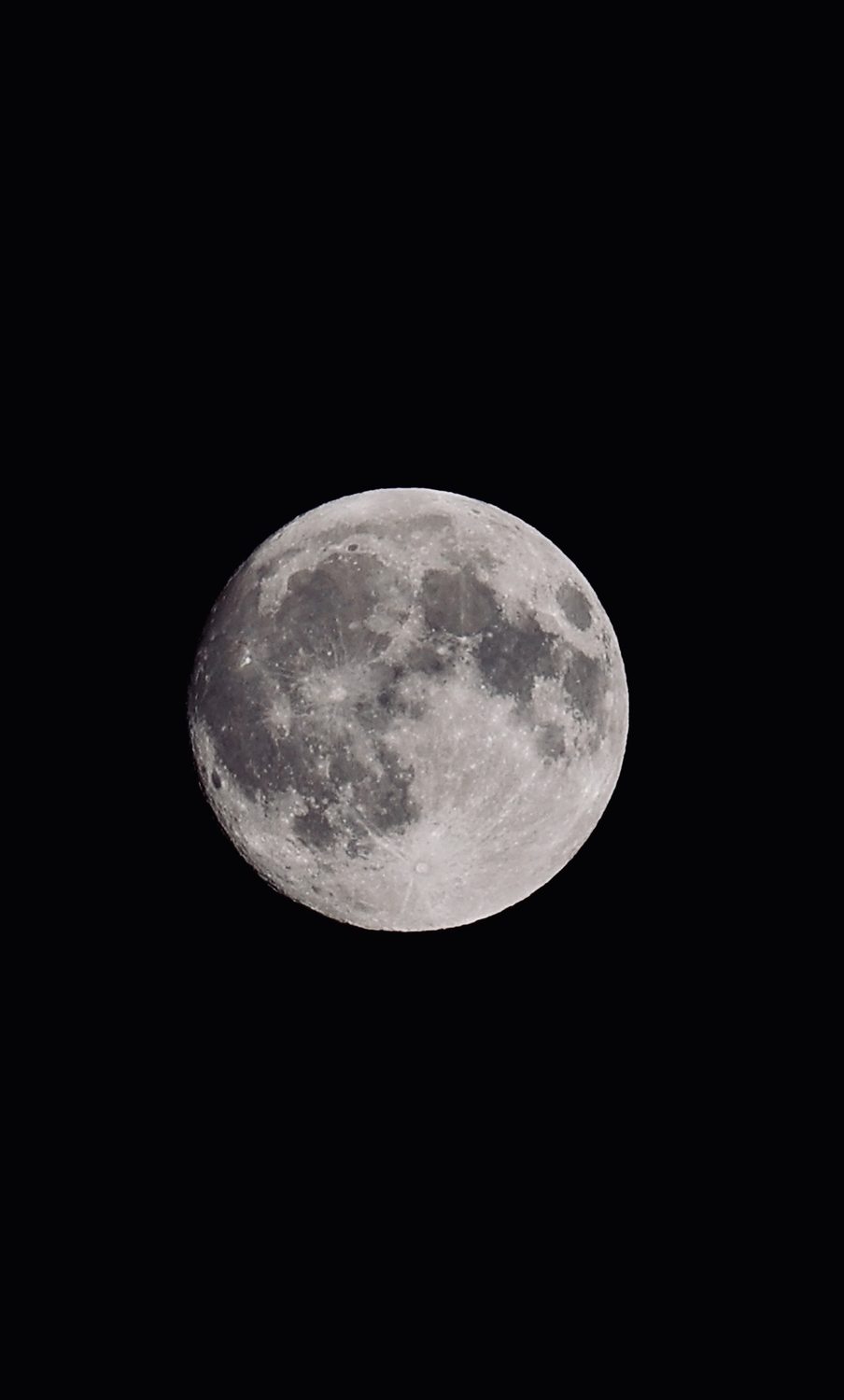 The full moon photographed close up
