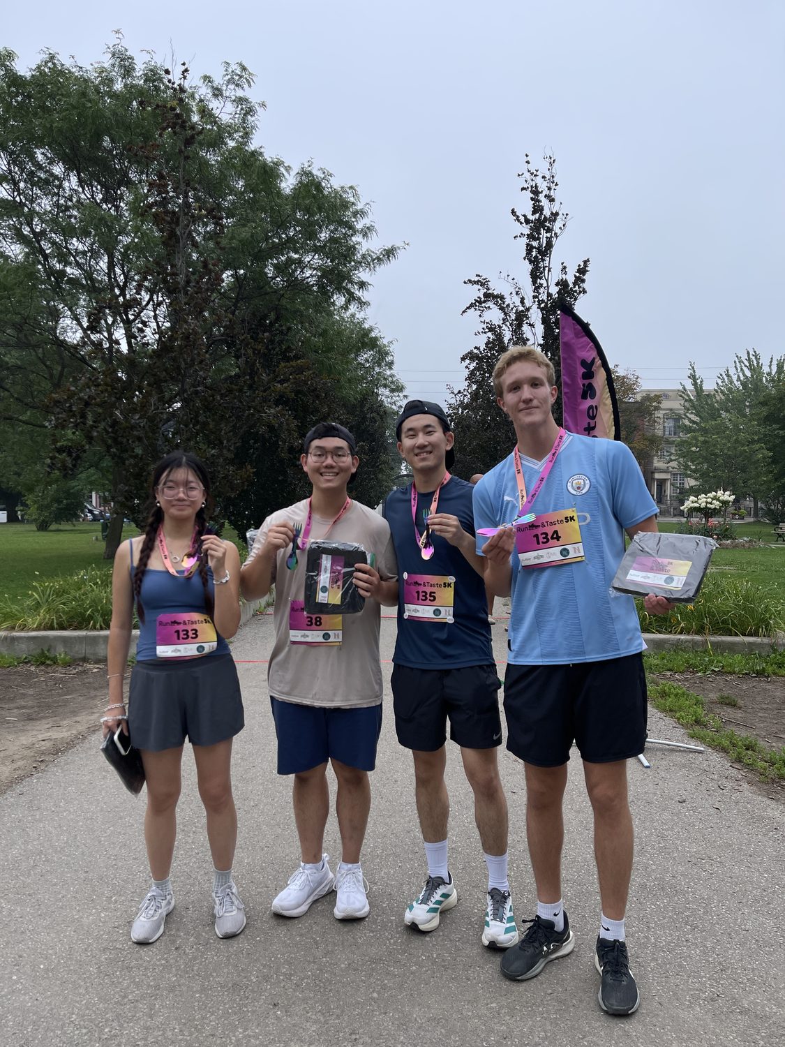 Finished, medals and all