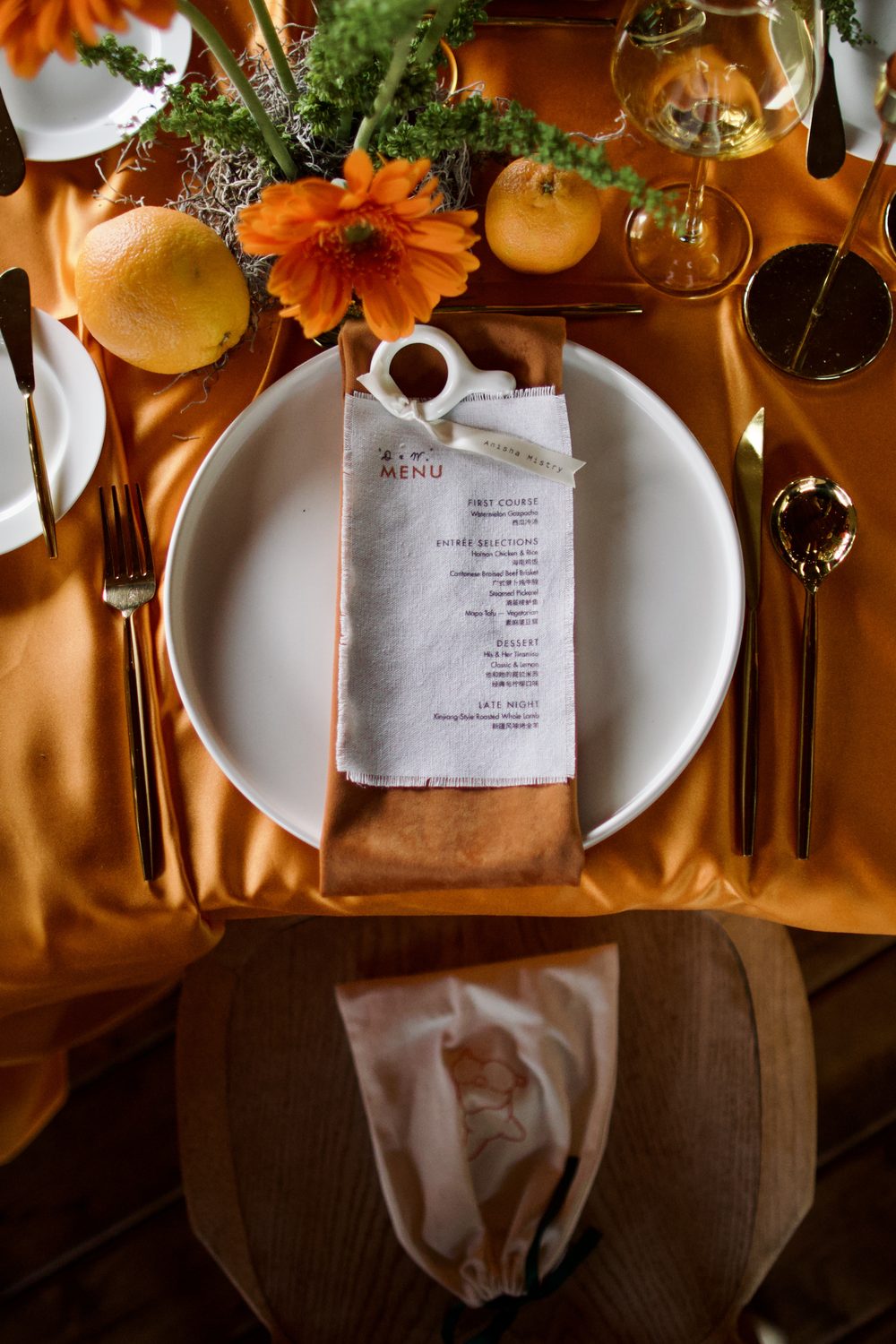 Place setting, from above